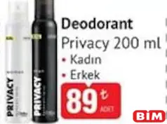 PRİVACY DEODORANT 200 ML